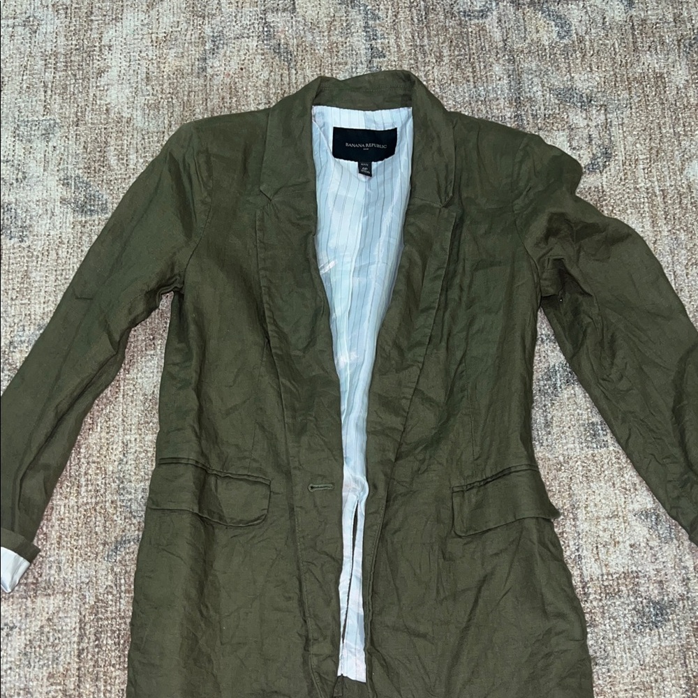 Banana Republic Khaki Women's Blazer
